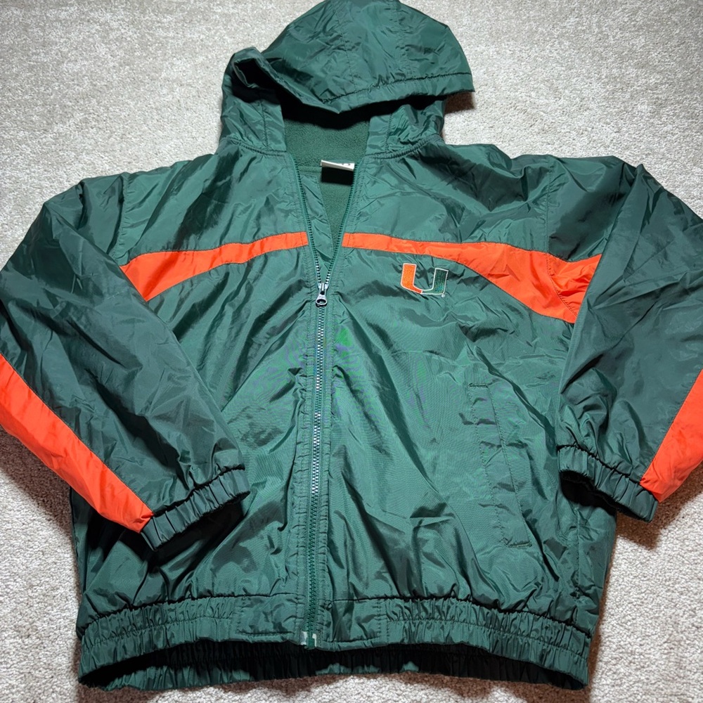 Miamiβ Hurricanes Red Oak Vintage Boys Sz XL Mid weight Jacket
